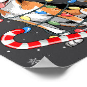 American Foxhound Dog Ugly Christmas Candy Cane Tr Poster (Ecke)