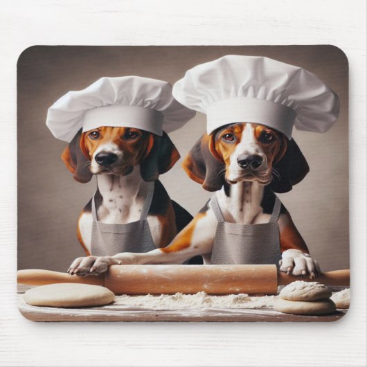 American Foxhound Duo Backteig Brown Mousepad (Vorne)