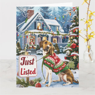 American Foxhound Festive Spaß Realtor Weihnachten Karte