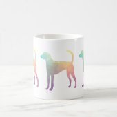 American Foxhound Geo Muster Silhouette Pastel Kaffeetasse (Mittel)