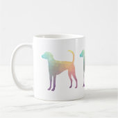 American Foxhound Geo Muster Silhouette Pastel Kaffeetasse (Links)