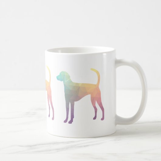 American Foxhound Geo Muster Silhouette Pastel Kaffeetasse (Rechts)