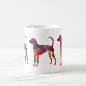 American Foxhound Geo Pattern Silhouette - Multi Kaffeetasse (Mittel)