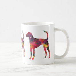 American Foxhound Geo Pattern Silhouette - Multi Kaffeetasse