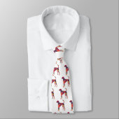 American Foxhound Geo Pattern Silhouette - Multi Krawatte (Gebunden)