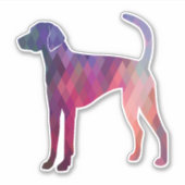 American Foxhound Geometric Pattern Silhouette Aufkleber (Vorderseite)