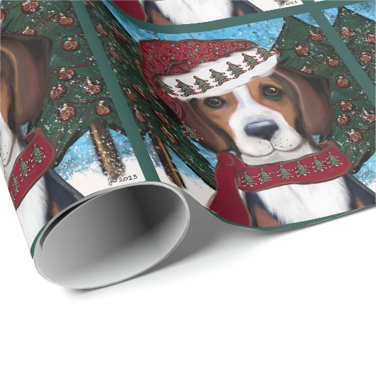 American Foxhound Geschenkpapier (Rolleneckpunkt)