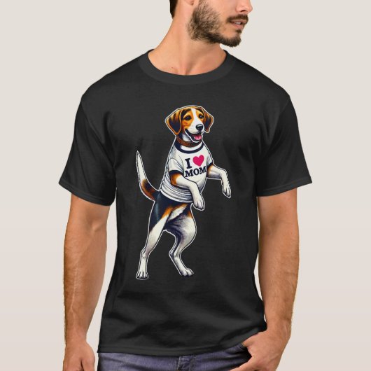 American Foxhound Mama I Liebe Mama T-Shirt (Vorderseite)