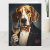 American Foxhound New Year Karte (Vorderseite)