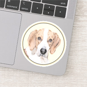 American Foxhound Painting - Niedliche Original Do Aufkleber