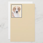 American Foxhound Painting - Niedliche Original Do Briefpapier (Vorne/Hinten)