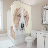 American Foxhound Painting - Niedliche Original Do Duschvorhang (Beispiel)