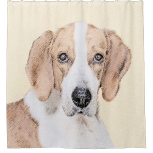 American Foxhound Painting - Niedliche Original Do Duschvorhang