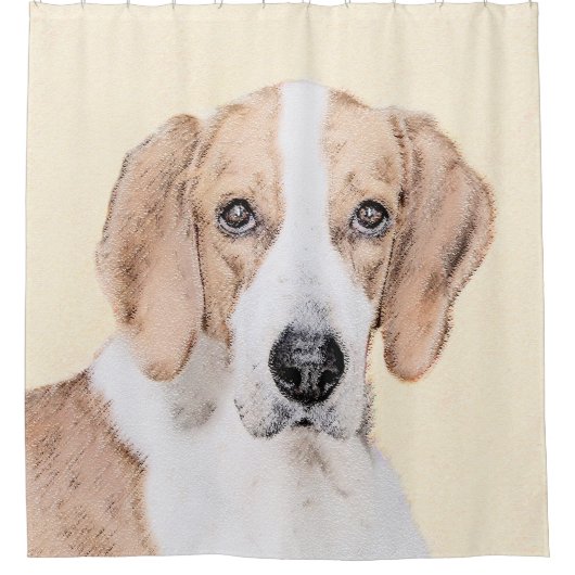 American Foxhound Painting - Niedliche Original Do Duschvorhang (Vorderseite)