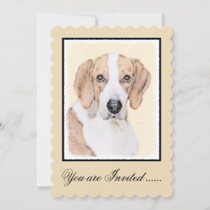 American Foxhound Painting - Niedliche Original Do Einladung