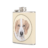 American Foxhound Painting - Niedliche Original Do Flachmann (Links)