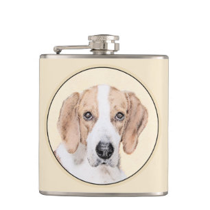 American Foxhound Painting - Niedliche Original Do Flachmann
