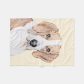 American Foxhound Painting - Niedliche Original Do Fleecedecke (Vorderseite (Horizontal))