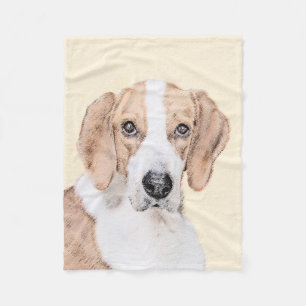 American Foxhound Painting - Niedliche Original Do Fleecedecke