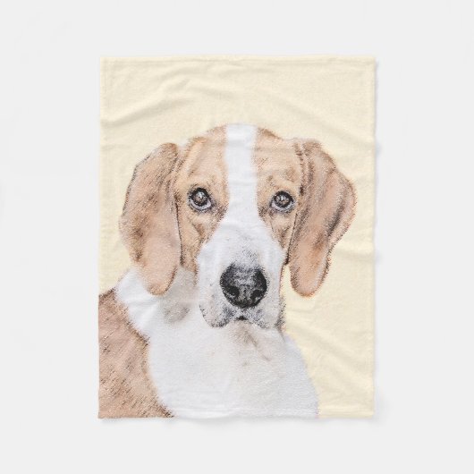 American Foxhound Painting - Niedliche Original Do Fleecedecke (Vorderseite)