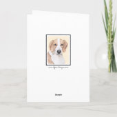 American Foxhound Painting - Niedliche Original Do Karte (Rückseite)