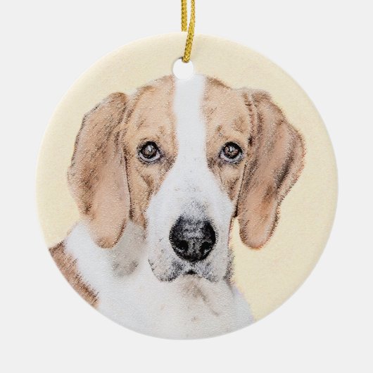 American Foxhound Painting - Niedliche Original Do Keramik Ornament (Vorne)