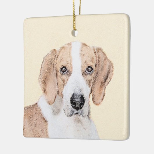American Foxhound Painting - Niedliche Original Do Keramikornament (Links)