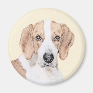 American Foxhound Painting - Niedliche Original Do Magnet