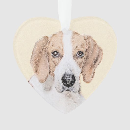 American Foxhound Painting - Niedliche Original Do Ornament (Vorderseite)
