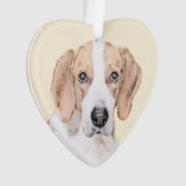 American Foxhound Painting - Niedliche Original Do Ornament (Vorderseite)