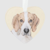 American Foxhound Painting - Niedliche Original Do Ornament (Rückseite)