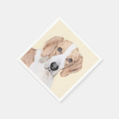 American Foxhound Painting - Niedliche Original Do Serviette (Ecke)