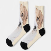 American Foxhound Painting - Niedliche Original Do Socken (Linkes Detail)