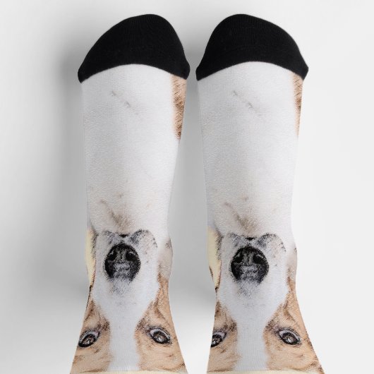 American Foxhound Painting - Niedliche Original Do Socken (Oben)