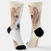 American Foxhound Painting - Niedliche Original Do Socken (Gewinkelt)