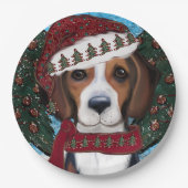 American Foxhound Pappteller (Vorderseite)
