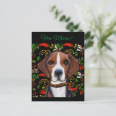 American Foxhound Postkarte (Stehend Vorderseite)