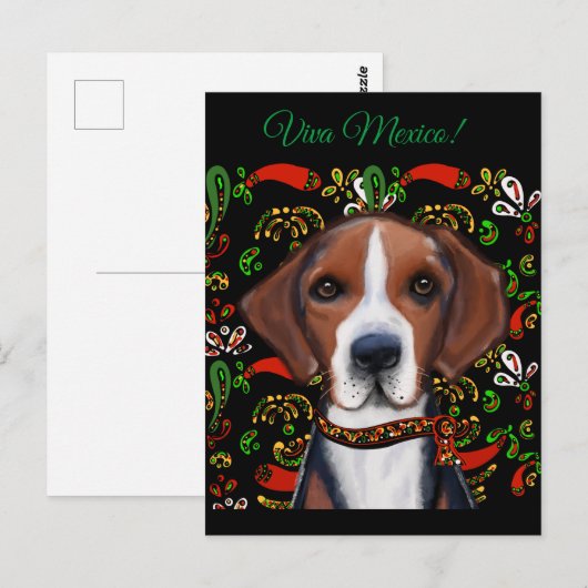 American Foxhound Postkarte (Vorne/Hinten)