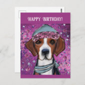 American Foxhound Postkarte (Vorne/Hinten)