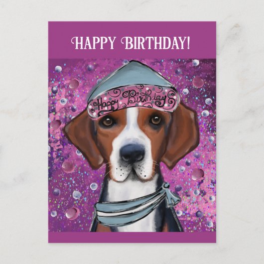 American Foxhound Postkarte (Vorderseite)