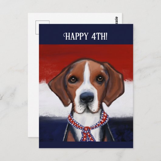 American Foxhound Postkarte (Vorne/Hinten)