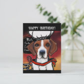 American Foxhound Postkarte (Stehend Vorderseite)