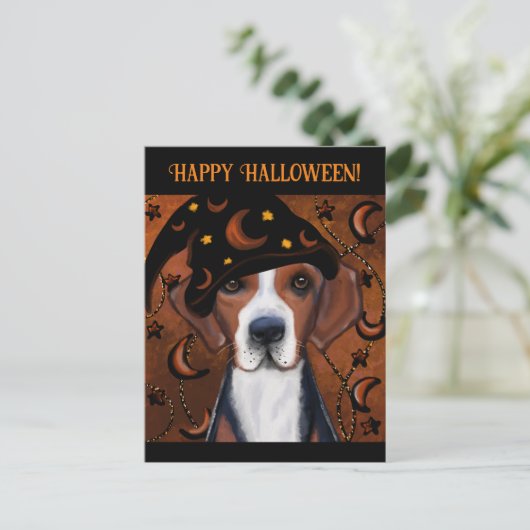 American Foxhound Postkarte (Stehend Vorderseite)