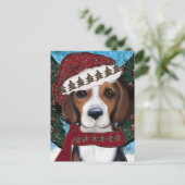 American Foxhound Postkarte (Stehend Vorderseite)