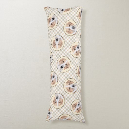 American Foxhound Red Walker Niedliche Malerei Dog Seitenschläferkissen (Vorderseite Vertikal)