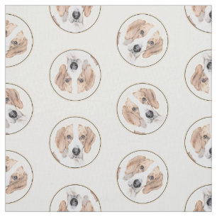 American Foxhound Red Walker Niedliche Malerei Dog Stoff