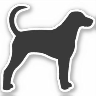 American Foxhound Silhouette Cool Dog Breed Vinyl Aufkleber