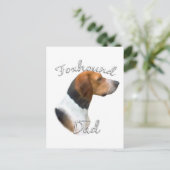 American Foxhound Vater 2 Postkarte (Stehend Vorderseite)