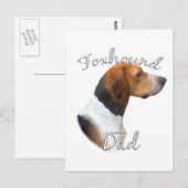 American Foxhound Vater 2 Postkarte (Vorne/Hinten)