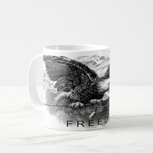 American FREEDOM Coffee Mug Kaffeetasse (Vorderseite Links)